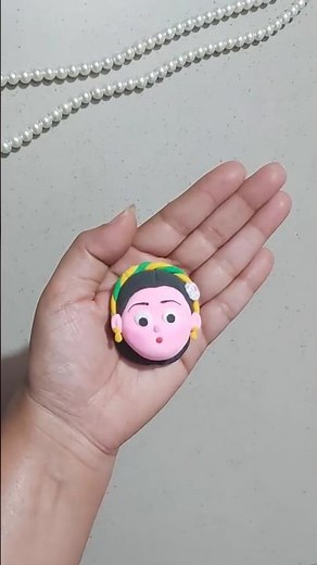 Diy Simple Pretty Doll🥰 #Air clay #art #craft #diy