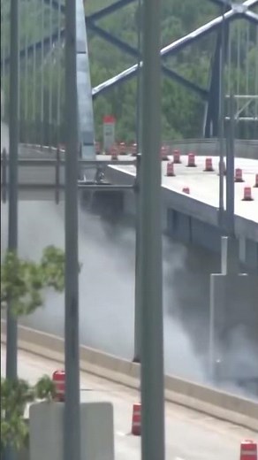 McClugage Bridge destroyed in fiery planned explosion in Peoria, Illinois