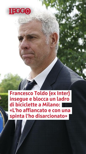 Francesco Toldo (ex Inter) insegue e blocca un ladro di biciclette a Milano