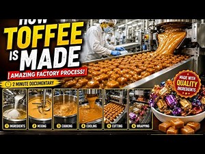 How Toffee Is Made | Amazing Toffee Factory Process | Factory Documentary 🍬