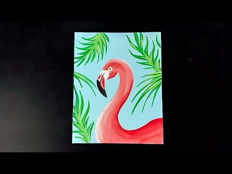 Easy Flamingo Painting Tutorial for Beginners
