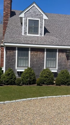 Bringing these cedar shingles back to life! 🌲✨ There is nothing quite like stripping away the gray to reveal the natural beauty underneath. A fresh wash doesn’t just improve curb appeal; it protects your home’s exterior for the long run. Ready to restore your home? 👉 Visit vineyardpowerwashing.com or DM us for a free estimate! #marthasvineyard #vineyardpowerwashing #softwashing #cedarshingles #housewashing homeimprovement mvlife beforeandafter satisfyingcleaning Edgartown | Vineyard Power Wash