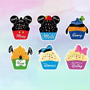 Birthday Magnet, Cupcake Magnets, Birthday Magnets, Disney Cruise Cupcake Door Magnet, Birthday Gift, Cruise Gift, Celebration, Magnet - Etsy