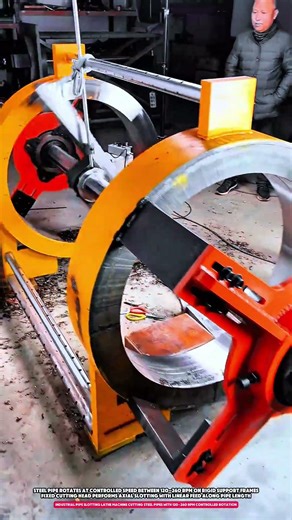 Industrial Pipe Slotting Lathe Machine Cutting Steel Pipes with 120–260 RPM Controlled Rotation