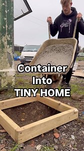 3.7M views · 15K reactions | Converting a container into a TINY HOME for our sister!! We had to live our container forwards so that we could build these concrete pads! This will prevent our TINY HOME from slipping away down the bank when it rains! Follow along to see if we manage to put the container onto the concrete pads without breaking the whole this apart! #tinyhome #renovation #containerbuild #tinyhouse #concrete | The Professional Idiots | Facebook