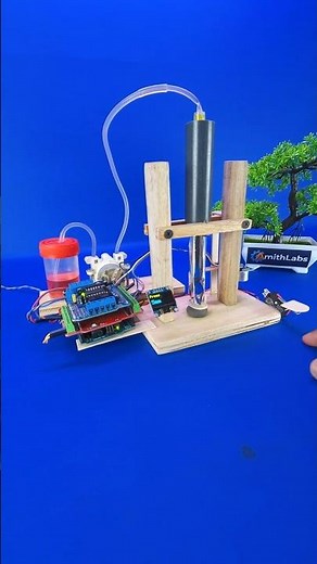 DIY Automatic Press Machine | #Arduino + #Ultrasonic Sensor #dcmotor #pump #diycrafts