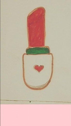 Cute Lipstick Drawing | सरल लिपस्टिक ड्राइंग | Easy Drawing Tutorial