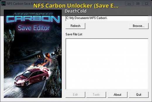 NFS Carbon Unlocker (Save Editor) v1.27 Modding Tool for Need for Speed: Carbon | NFS:C Modding Tools