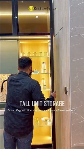 Smart Kitchen Storage | Modern Tall Unit Design | Modular Kitchen Storage Solution | KitchenLane