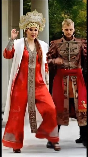 russian wedding dance performance & happy bride