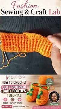 ✂️Easy Crochet Pumpkin Baby Booties Tutorial | Step-by-Step Newborn Shoes✂️