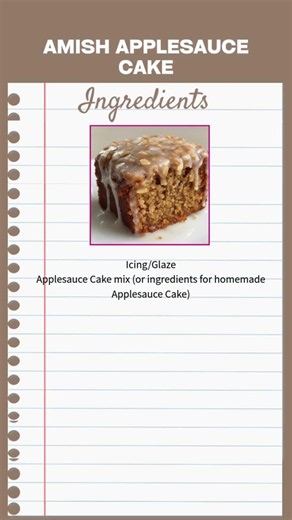 Amish Applesauce Cake