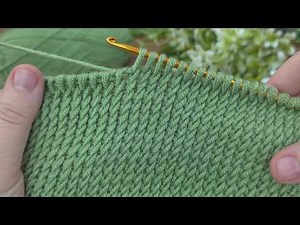 “Beginner-Friendly green-Color Tunisian Crochet Pattern | Step-by-Step Tutorial” #crochet