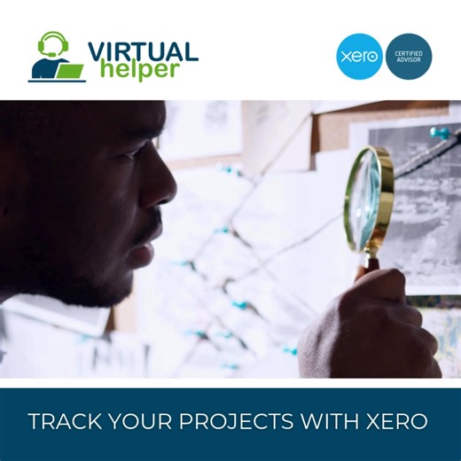 Track your projects with Xero. 🔎 With the Xero software, you can track your projects’ cost and profitability, send invoices, and get paid as well! Need help setting it all up? As Xero-certified advisors, we would be more than happy to do so! Contact us now at virtualhelperuk.com #bookkeeper #bookkeeping #accounting #virtualhelper #xero #projects #tracking | Virtual Helper