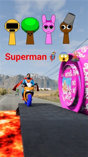 Pokemon Skibidi & Zombie & Spekerman & Superman VS Bollard Barbie in BeamNG Drive.