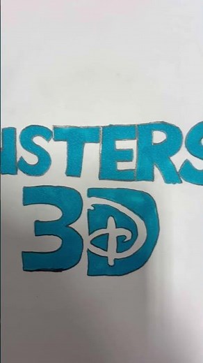 Monsters, Inc. 3D Logo with Color Markers #monstersinc #pixar #waltdisneypictures