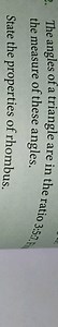 The angles of a triangle are in the ratio 3:5:7. Find the measu... | Filo
