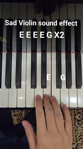 Sad Violin Sound Effect Easy Piano Tutorial #sadviolin #soundeffect #easypianotutorial #pianoshorts