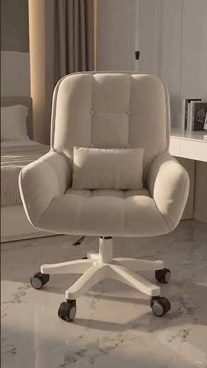 🤍 Plush Ergonomic Office Chair | Modern Velvet Desk Chair with Lumbar Support