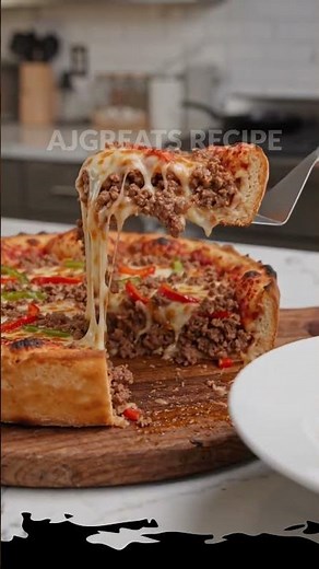 homemade chicago style deep dish pizza