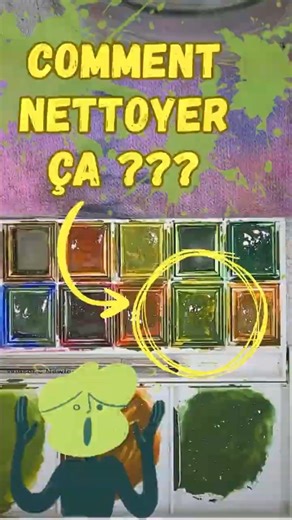 Comment nettoyer un godet d'aquarelle sale #shorts #aquarelle