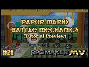 RPG Maker MV Tutorial Preview: Paper Mario Battle Mechanics [Jump & Hammer]