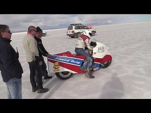 300 mph motorcycle on Bolivia Salt Flats, Salar de Uyuni