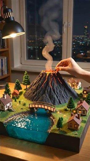 Mini Volcano That Actually Erupts! 🌋 #Shorts