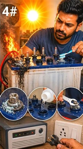 ⚠️ Inverter Battery Maintenance: Garmiyon Mein Inverter Backup Kaise Badhayein? #shorts