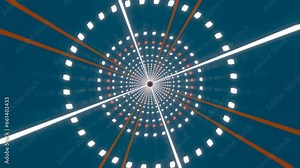 Loop animation through a corridor with lighting effects. Space corrdior, fast, flying, illuminated.