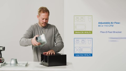 Panasonic FV-0811VF5 WhisperFit EZ Retrofit Ventilation Fan, 80 or 110 CFM