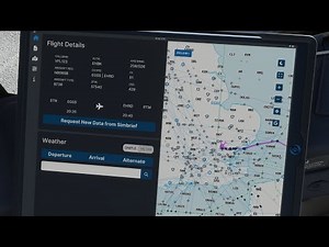 Loading the flight plan from the Flight Tablet into the FMC in the PMDG 737 in Flight Simulator