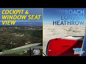 Virgin Atlantic Landing at London Heathrow Airport Cockpit View Window #london