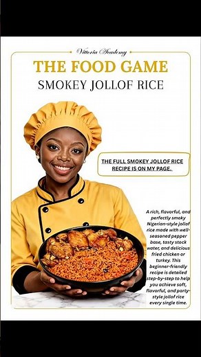 How to Make Smoky Nigerian Party Jollof Rice 🔥 | Full Recipe on My Channel