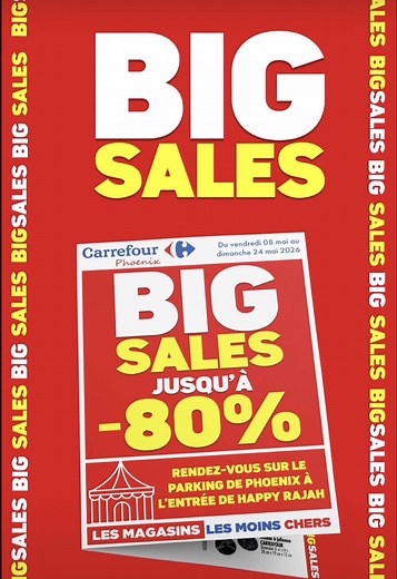 Destockage Carrefour Phoenix : Big Sales jusqu’à -80% (8–24 mai)