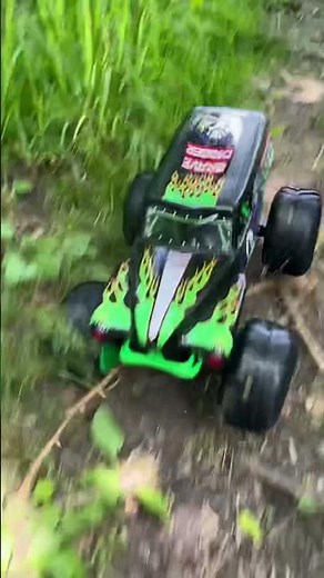 Lets have a little fun with Grave Digger 1:10 Scale RC at the creek! #shorts