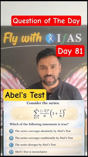 Abel's Test | Real Analysis | IIT JAM Maths & CUET PG Maths | IFAS