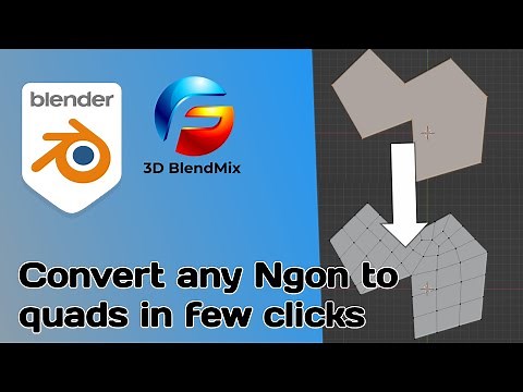 One Click Fix for Your Topology – Convert Ngons Into Quads in Blender