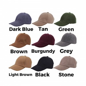 Wool Baseball Cap: Unisex Adjustable Winter Hat. - Etsy