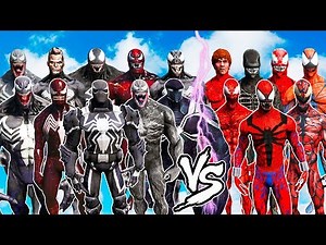 VENOM ARMY SUIT vs CARNAGE ARMY SUIT - EPIC SUPERHEROES BATTLE