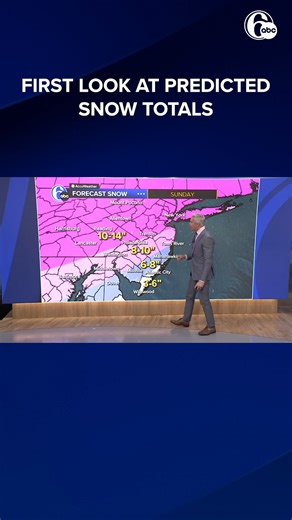 FIRST LOOK: Expected snow totals for the region ❄️🌨️ | 6abc Action News