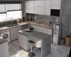 [Hot Item] European Standard Traditional White PVC Membrane Country Style Kitchen Cabinets