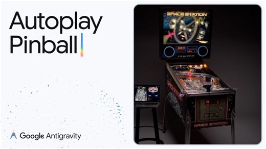Building a self-playing pinball machine with Antigravity