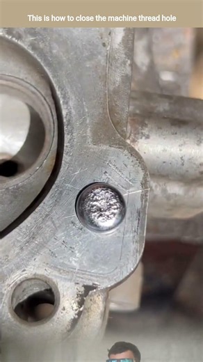 This is how to close the machine thread hole