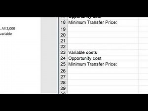 Transfer Pricing - Basic Problems 1-5
