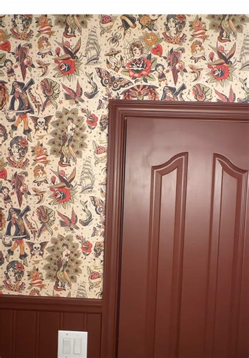 Sometimes making a Pinterest collage is all the convincing I need #bathroommakeover #uniquewallpaper #wallpaperbathroom #pinterest