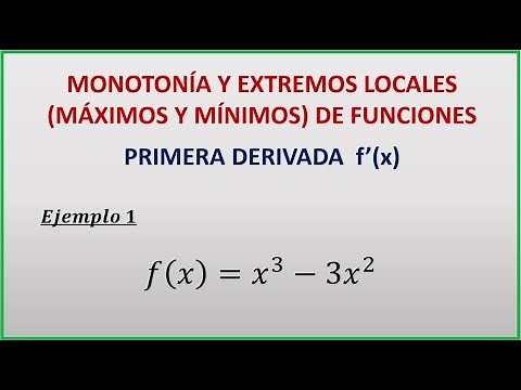 MONOTONY AND LOCAL EXTREMES OF A FUNCTION / EXAMPLE 1