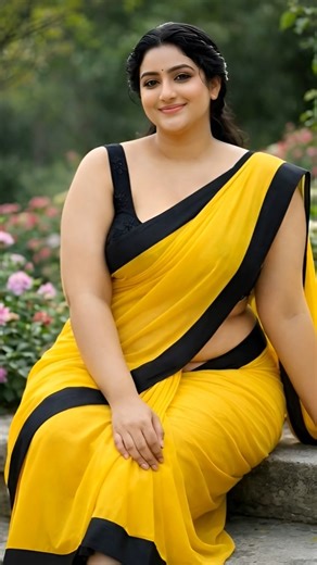 Yellow Saree Walking Style 💛 | Graceful Indian Woman Walk✨ | Elegant Saree Look