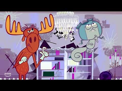 The Non-Spooky Spooky House | Rocky and Bullwinkle | Videos For Kids