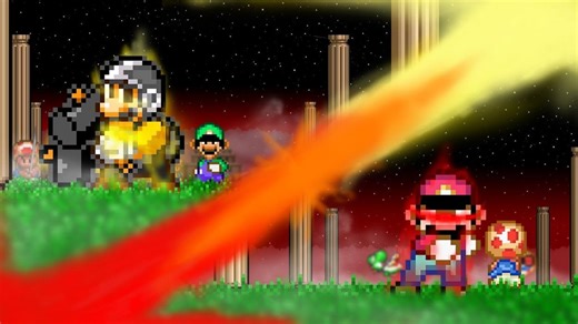 像素格斗 超级马里奥兄弟Z Mario vs 力量之星恶魔Mario (Part 2/3)